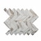 Apollo Tile Sample, Beige & White Herringbone 11"X12.6" Recycled Glass Mosaic Tile APLNNC9903CLEC34 Sample - alternate 3